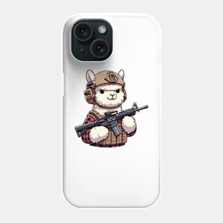 Tactical Alpaca Adventure Tee: Where Whimsy Meets Command Phone Case