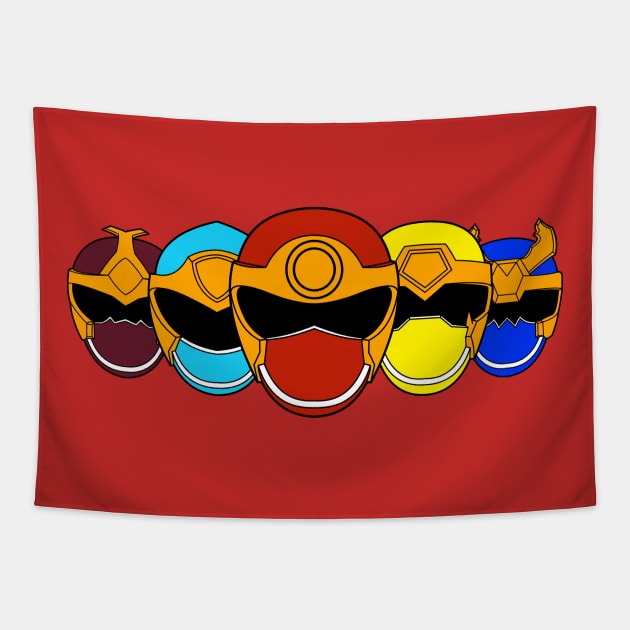 Ninja Helmets Tapestry by nickbeta