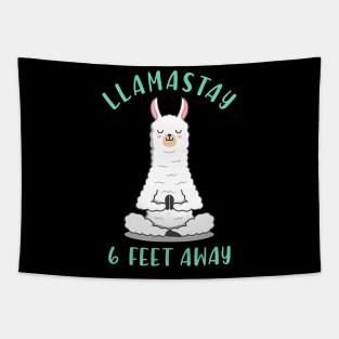 Llamastay 6 Feet Ây Funny Llama Social Dítancing Tapestry