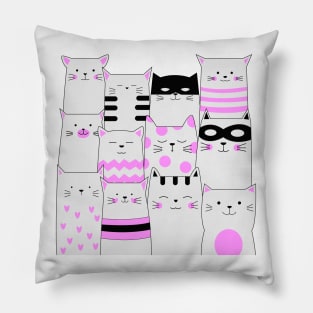 pinky cats Pillow