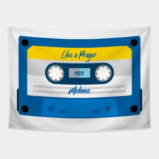 Like a Prayer Classic Blue Cassette Tapestry