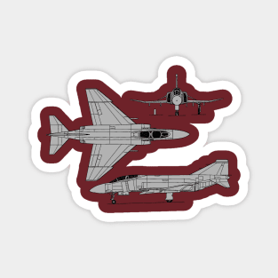 F-4 Phantom Tri-view Magnet