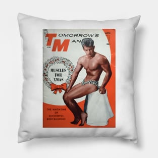 TOMORROW'S MAN - Vintage Physique Muscle Male Model Magazine Cover Pillow