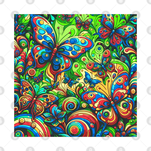 Colorful Butterflies Pattern by JoeStylistics