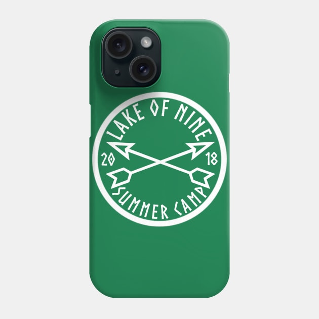 Lake of Nine Summer Camp (White Ink) Phone Case by LefTEE Designs