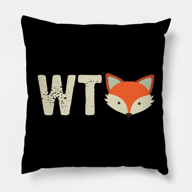 WTF What The Fox Pillow by thingsandthings