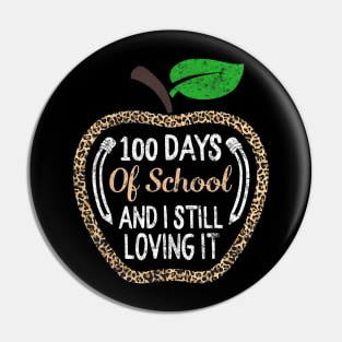 100 Days Of School Virtual Teacher Distance Learning Leopard Pin