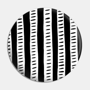 Lines - black and white Pin