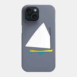 Cotuit Skiff Sailboat - Yellow Phone Case