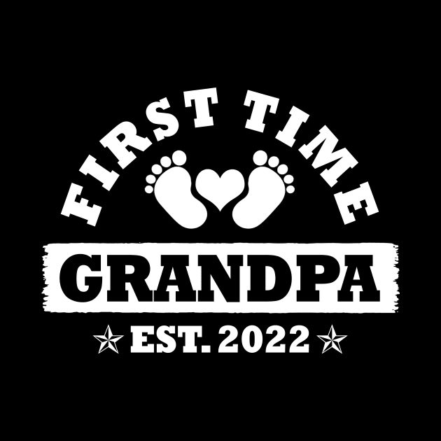 First Time Grandpa Est 2022 Funny New Grandpa Gift by Penda