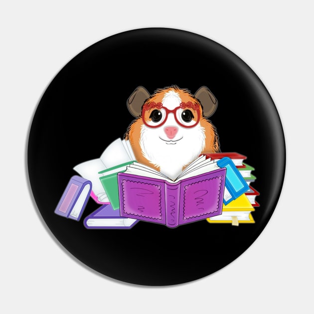 Guinea pig, book nerd love reading glasses Pin by MarrinerAlex