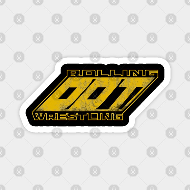 Rolling DDT Wrestling Logo (Yellow) Magnet by Broaxium