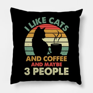 I Like Cats and Coffee Pillow