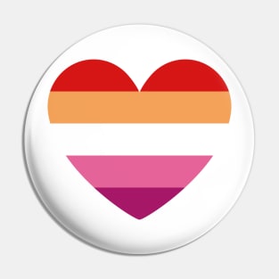 LGBT | Lesbian Pride Flag Heart Pin