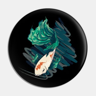 Green Betta Fish Pin