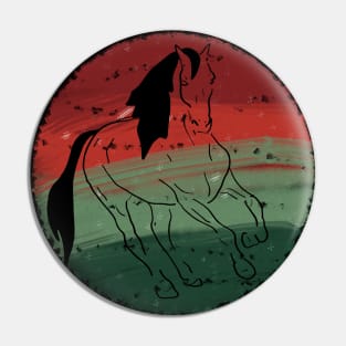 Christmas orb - Running horse Pin