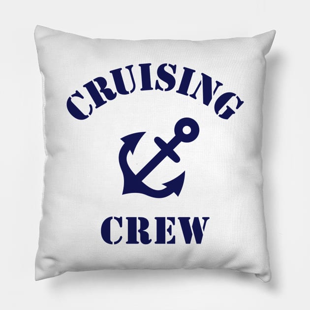 Cruising Crew (Crew Complement / Anchor / Navy) Pillow by MrFaulbaum