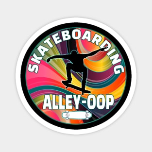 Skateboarding Alley Oop Magnet