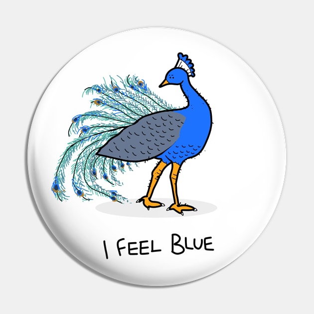 Grumpy Peacock Pin by grumpyanimals