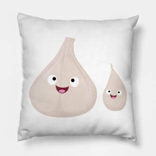 Cute garlic cartoon vegetable illustration Pillow