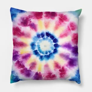 Tiey Dye Circle Yoga Design Pillow