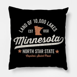 Minnesota Land of 10,000 Lakes Pillow