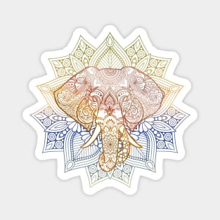 Elephant Mandala Vintage Grunge Magnet