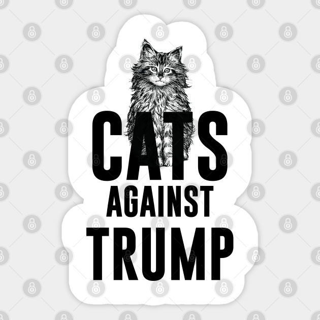 Cats Against Trump Mask - Cats Against Trump Mask - Sticker