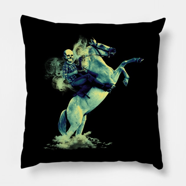 cowboy ghost rider Pillow by MARCHY