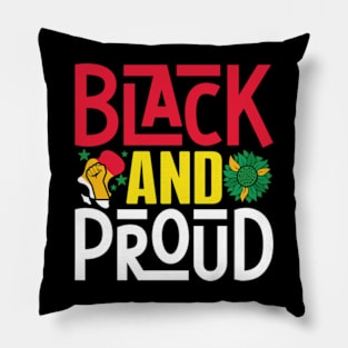 Black and proud Juneteenth celebrate freedom Juneteenth Pillow