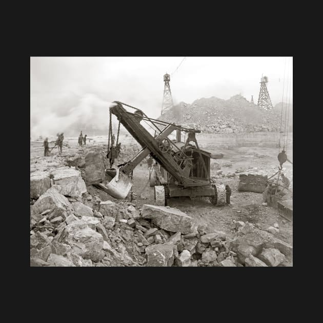 Steam Shovel, 1910. Vintage Photo by historyphoto