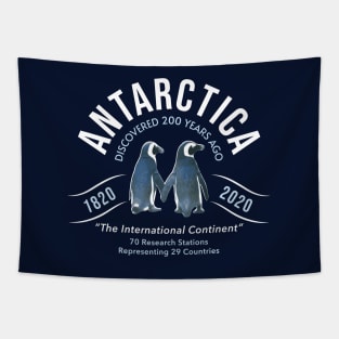 Antarctica Discovered 200 Years Ago Bicentennial with Penguins Tapestry