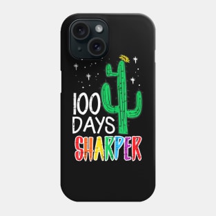 100 Days Cactus 100th Day Of School Teacher Kids Phone Case