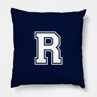 Initial Letter R - Varsity Style Design Pillow