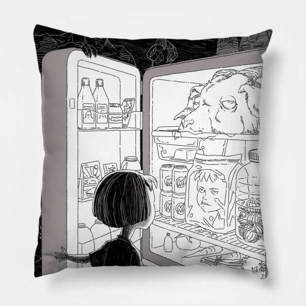 Midnight Snack Pillow by Franco Luna