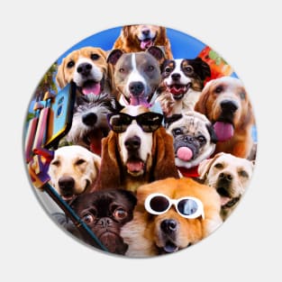 Dog Selfie Wearing Glasses Pin