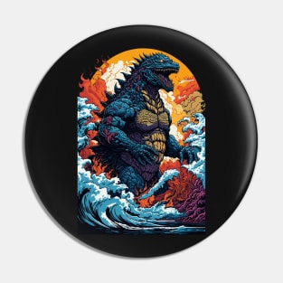 The Mighty Godzilla Pin