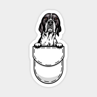 Funny English Pointer Pocket Dog Magnet