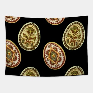 Traditional ukrainian easter eggs decor Tapestry