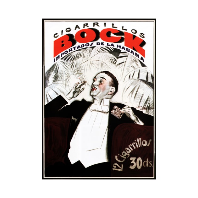 CIGARRILLOS BOCK Cuban Havana Cigars by Achille Mauzan Advertising by vintageposters