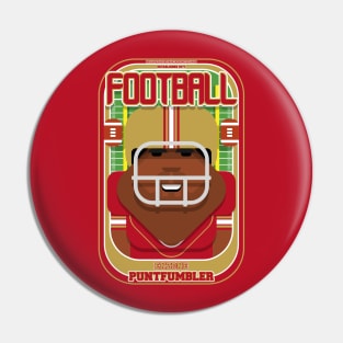 American Football Red and Gold - Enzone Puntfumbler - Hayes version Pin
