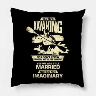 Funny Kayaking Kayaker's Wife Gift Pillow