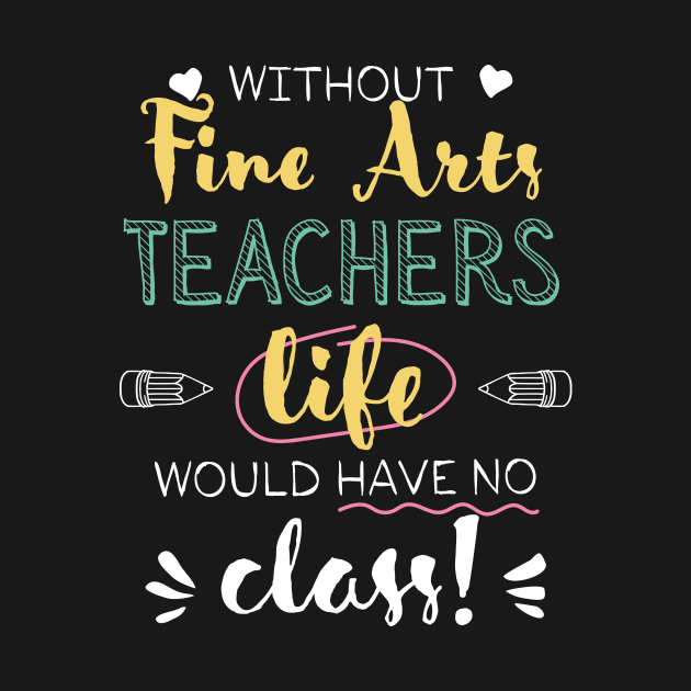 Without Fine Arts Teachers Gift Idea - Funny Quote - No Class by BetterManufaktur