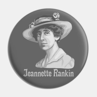 Jeannette Rankin Portrait and Quote Pin