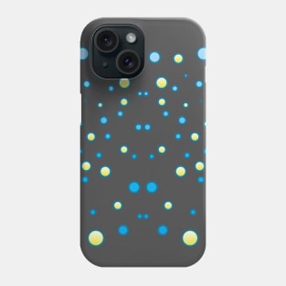 Blue and yellow bubbles Phone Case