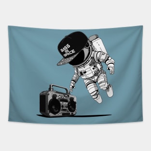 Bass in Space -  Astronaut with Boombox Tapestry