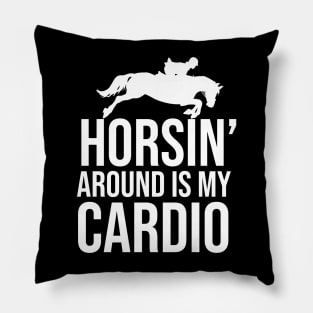 Funny Horse Riding Quote Pillow