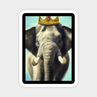 Elephant with a Crown Magnet