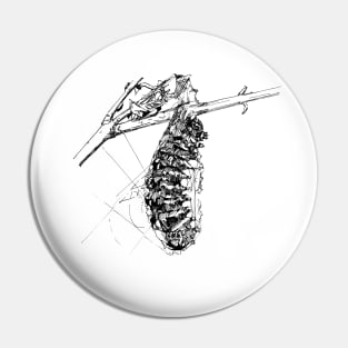 Caterpillar Art Pin