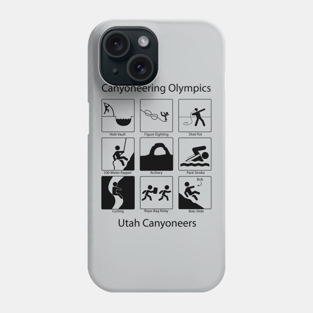 Utah Canyoneers 2019 Winner - Canyoneering Olympics (Dark) Phone Case by Utah Canyoneers